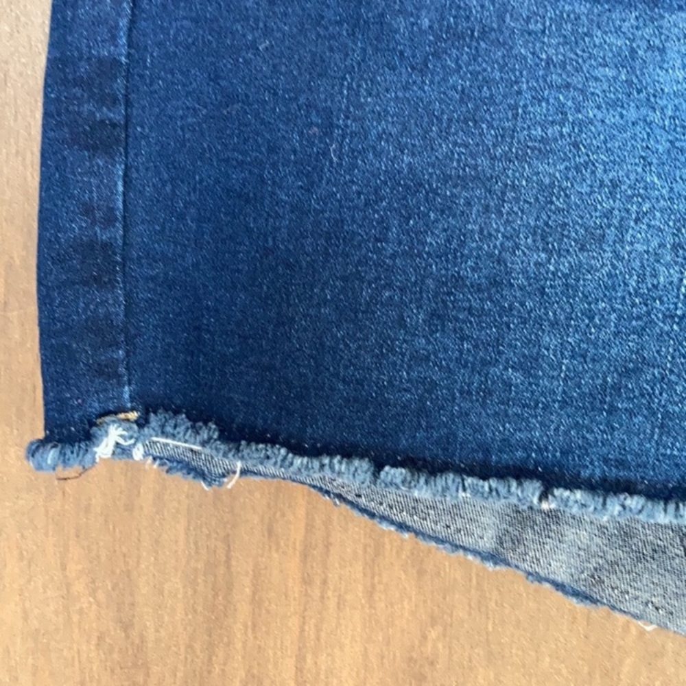 Bleu high rise stretch denim short w tummy control raw hem 14W - Picture 7 of 16